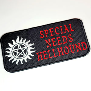 Supernatural patch : SPECIAL NEEDS HELLHOUND - For service dog, service dog in training, medical dog