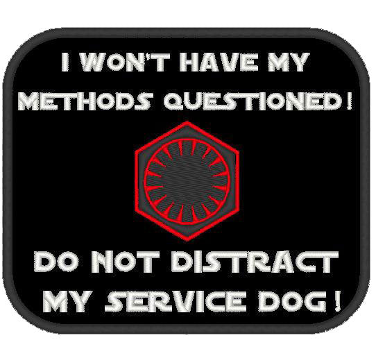 I won't have my methods questioned - Do not distract / Service Dog
