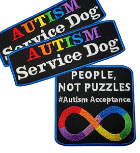 Autism Service Dog Patch Set of 3