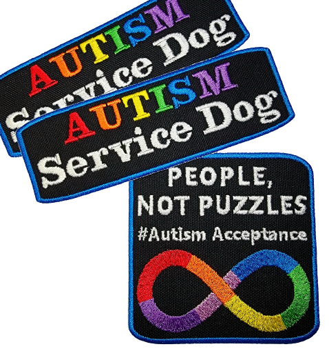 Autism Service Dog Patch Set of 3