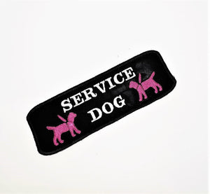 Patch &#39;Service Dog&#39; for service dog gear- Service dog patch - On hook and loop, sew on or iron on - High quality thread, 3 colors available