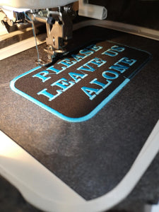 Patch Please Leave Us Alone for service dog gear - Service dog patch - On hook and loop (male backing), sew on or iron on
