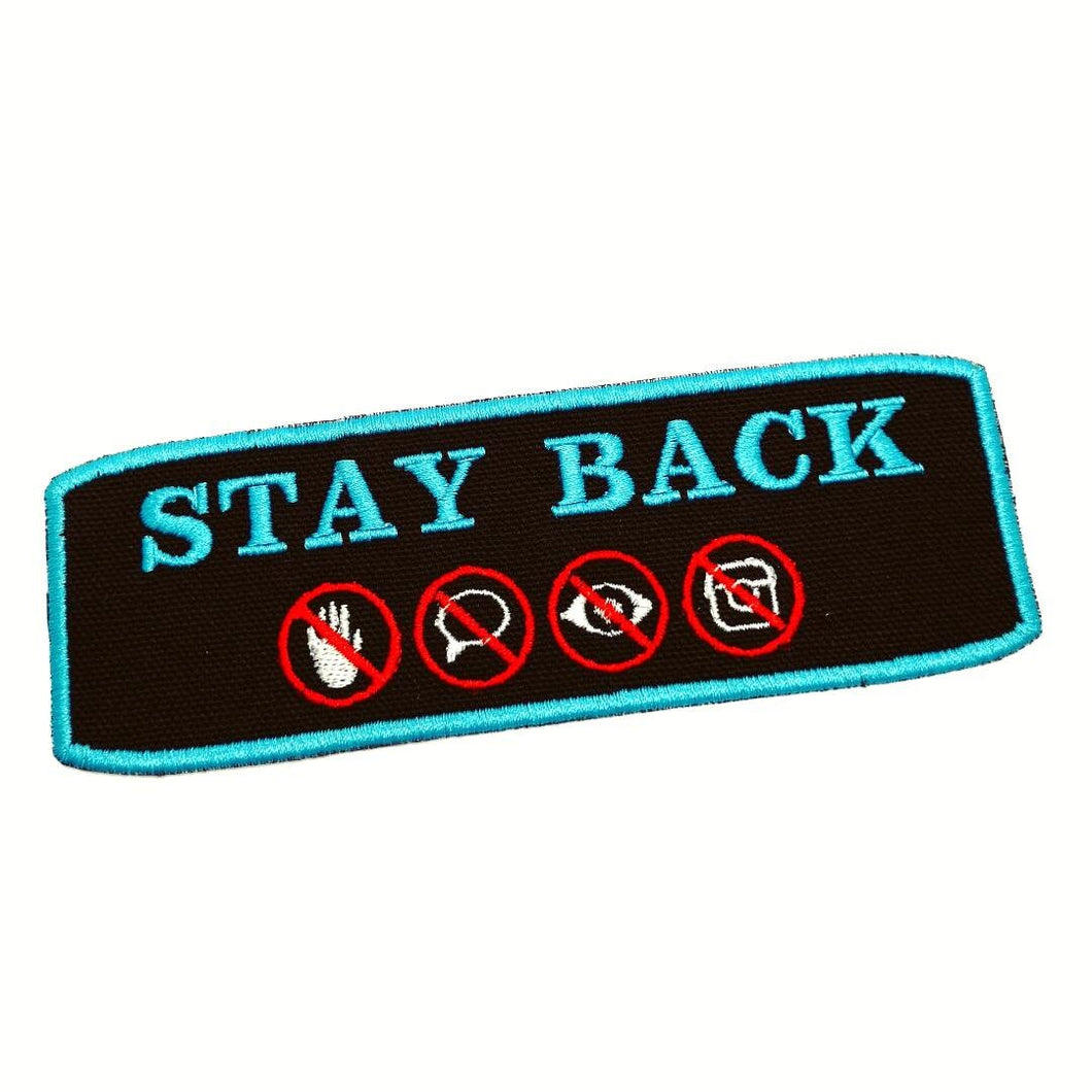 Service dog patch STAY BACK for service dog gear - On hook and loop, sew on or iron on