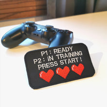 Load image into Gallery viewer, Patch IN TRAINING - Patch for working dog in training - Iron-on, sew-on or Hook and loop (male backing) - geek, gamer theme