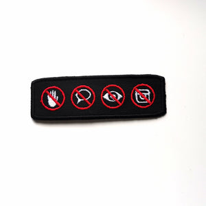 Service dog patch No Touch No Talk No Eye Contact for service dog gear, working dog gear - 1,5 x 4,5 inches