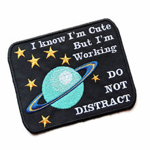 Load image into Gallery viewer, Dog patch &#39;&#39;Do Not Distract&#39;&#39; Planet and stars dog patch for working dog gear, service dog, assistance dog