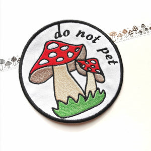 Mushroom theme Patch for dog, working dog, service dog or in training : DO NOT PET - Mushroom -