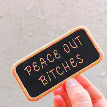 Load image into Gallery viewer, Supernatural Patch - Charlie quote- Hook and loop(male backing), iron-on or sew-on patch, Charlie : Peace Out Bitches from Supernatural
