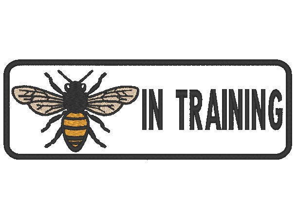 Service Dog in training Patch or working dog patch, bee theme patch - Service Dog In Training, for service dog vest