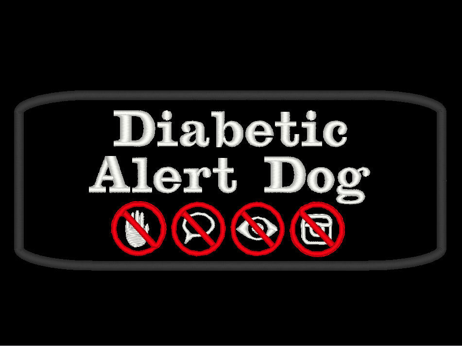 Diabetic alert dog patch