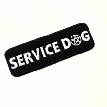 Load image into Gallery viewer, Patch Service Dog - pentagram SERVICE DOG for service dog gear - Iron-on, sew-on or Hook and loop (male backing)