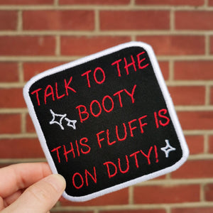Fluff on Duty patch for working dog