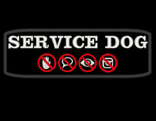 Load image into Gallery viewer, Service Dog Patch - Service Dog  with no touch no talk no eye contact symbol, for service dog vest - Hook and loop, sew on or iron on