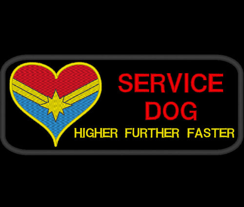 Service Dog patch, Superhero theme