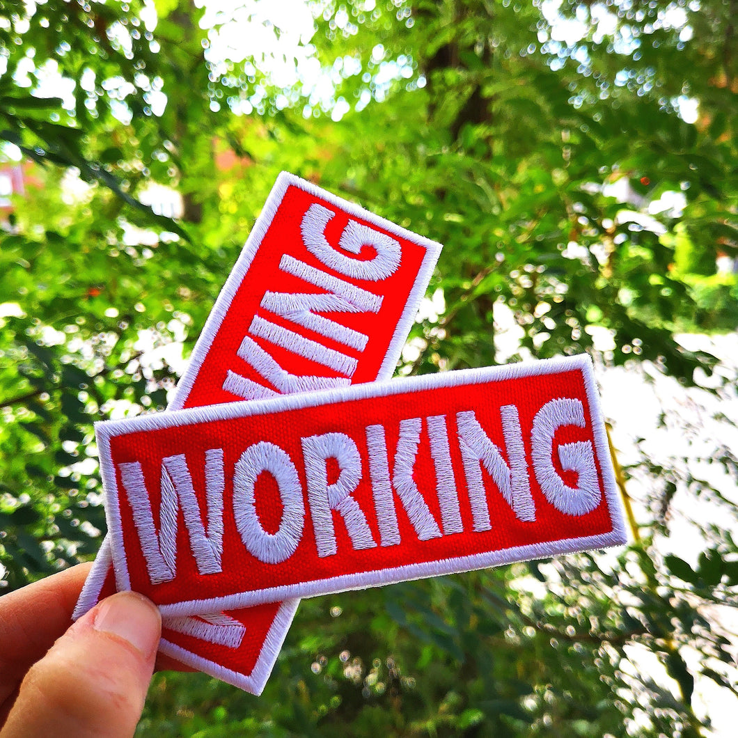 Set of two WORKING patches, perfect for dog gear,2 by 5 inches for working dog, service dog, dog in training...