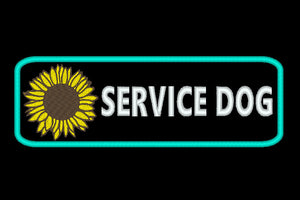 Service Dog Patch with sunflower
