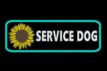 Load image into Gallery viewer, one Service Dog Patch -Sunflower theme - Iron-on, sew-on or Hook and loop (male backing)