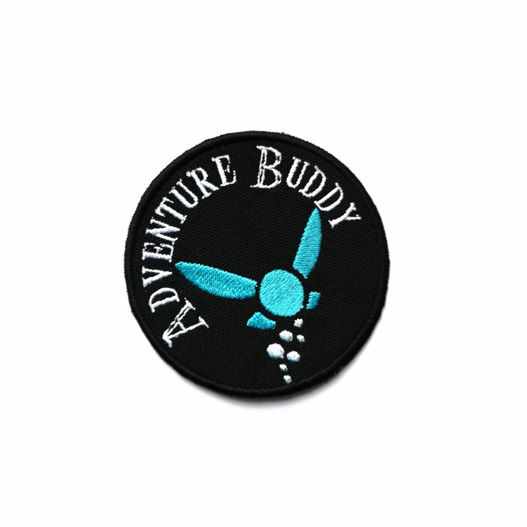 Patch ''Adventure Buddy'' - dog patch for dog vest and gear - Iron-on, sew-on or Hook and loop (male backing)