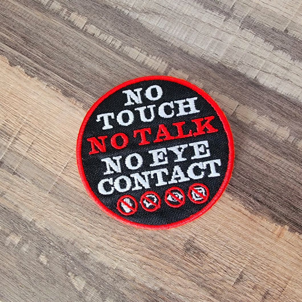 Ready to ship! - Patch for service dog vest and gear : No Touch No Talk No Eye Contact